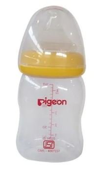 Pigeon Baby WN Nursing Bottle With Plus Type Nipple - Yellow, 160 ml