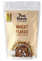 True Elements Wheat Flakes - Honey & Almonds, 400 g
