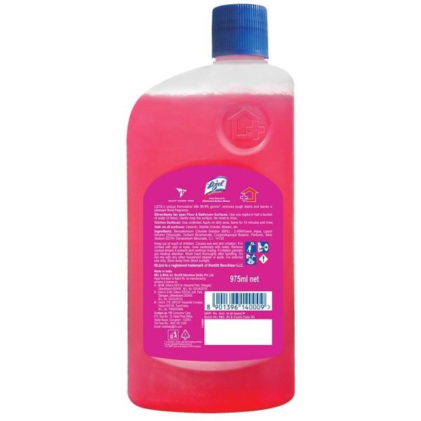 Lizol Disinfectant Surface Cleaner - Floral, 2x975 ml Multi Pack