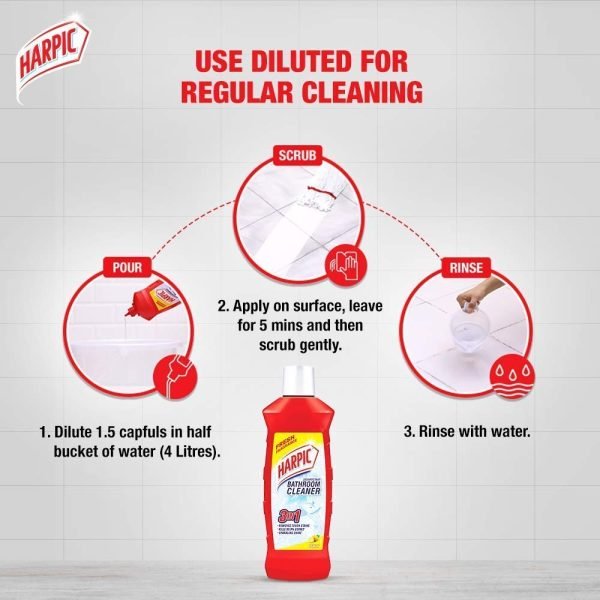 Harpic Bathroom Cleaner - Lemon, 500ml