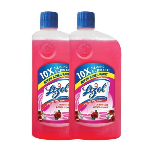 Lizol Disinfectant Surface Cleaner - Floral, 2x975 ml Multi Pack