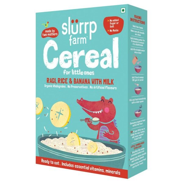 Slurrp Farm Cereal - Ragi, Rice & Banana With Milk, 200 gm - (Duplicate Imported from WooCommerce)