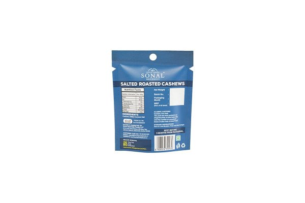 Sonal Salted Roasted Cashews, 12 g Pouch