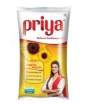 Priya Refined Sunflower Oil, 1 L Pouch