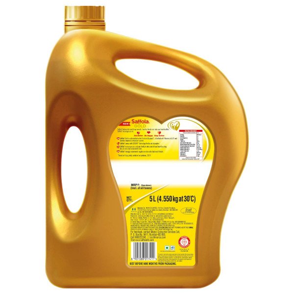 Saffola Gold - Pro Healthy Lifestyle Edible Oil, 5 L Jar