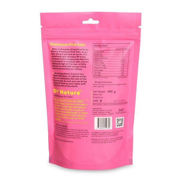 By Nature Himalayan Pink Salt, 400 g