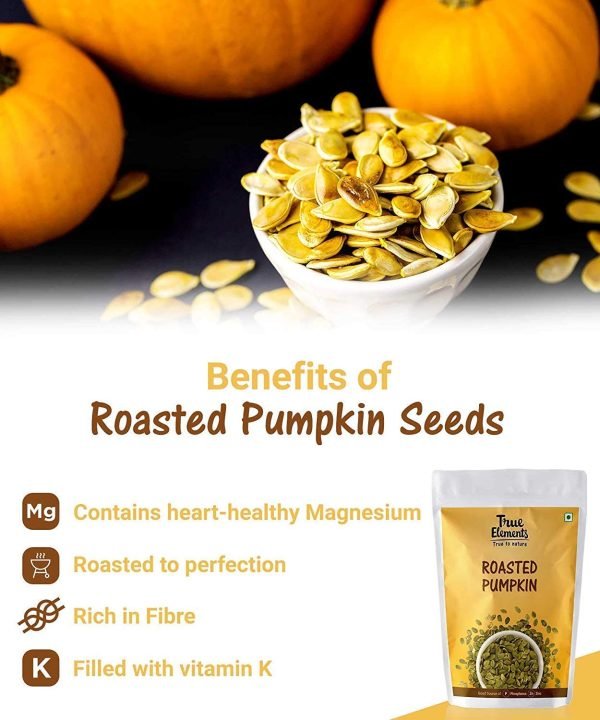 True Elements Pumpkin Seeds - Roasted, 125 g