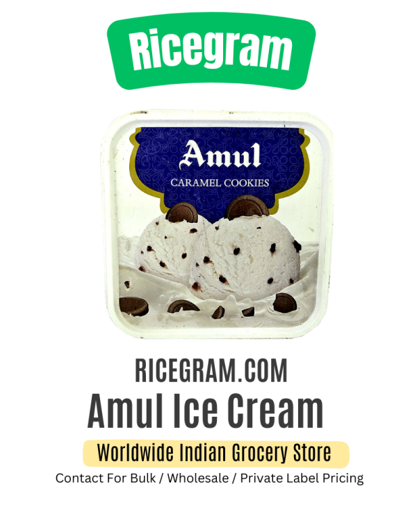 Amul Ice Cream - Caramel Cookies, 1 L Box
