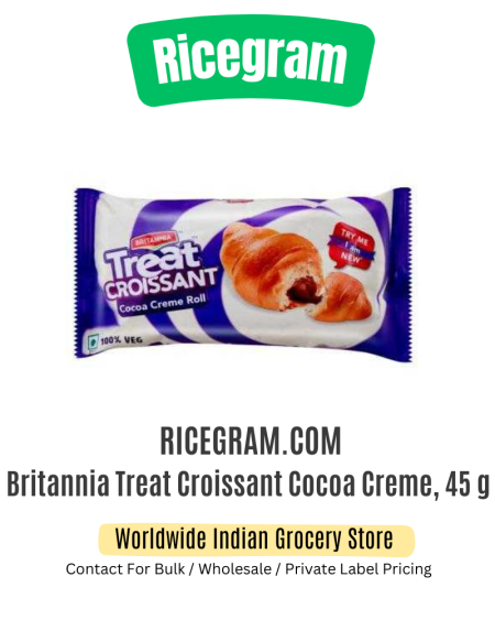 Britannia Treat Croissant Cocoa Creme, 45 g(pack of 4)