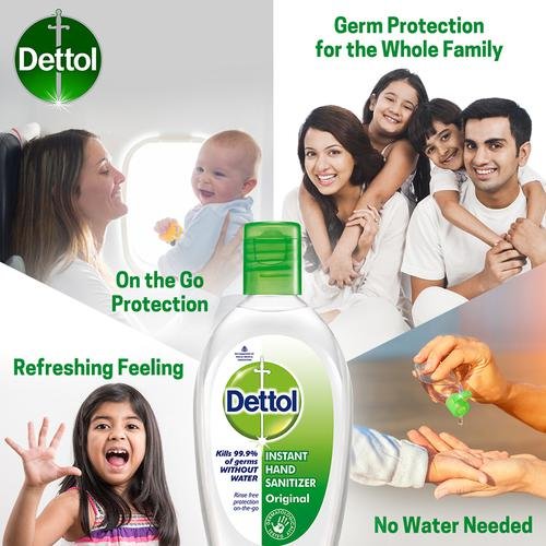 Dettol Sanitizer - Original Germ Protection, 50 ml
