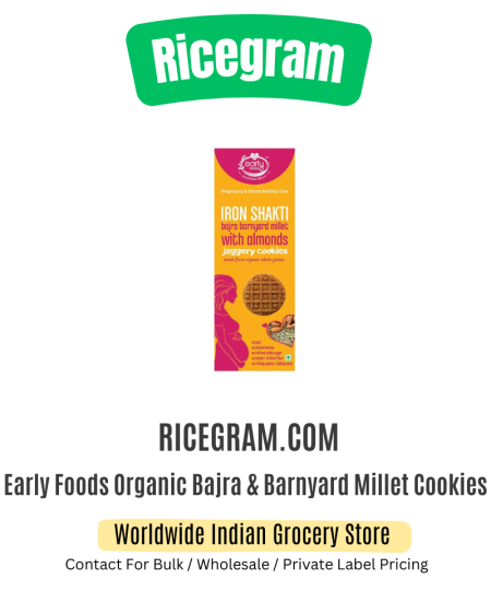 Early Foods Organic Bajra & Barnyard Millet Cookies With Almonds - Pregnancy & Breast Feeding Snacks, 150 g