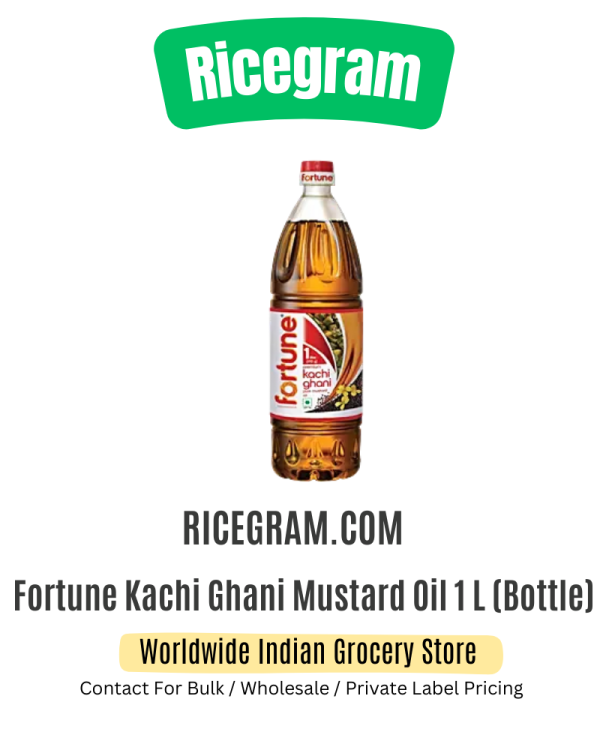 Fortune Kachi Ghani Mustard Oil 1 L (Bottle)