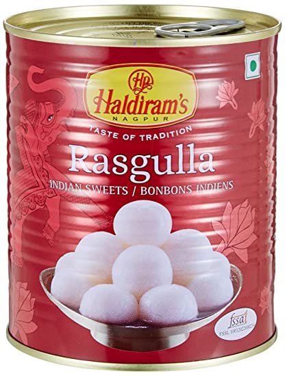 Haldirams Rasgulla, 1 kg Tin