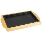 Kvg Sizzler Serveware Plate - Rectangle, Brown, 1 pc