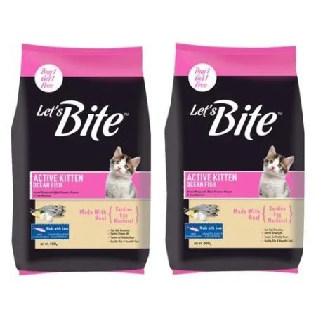 Lets Bite Active Kitten Cat Food, 400 g