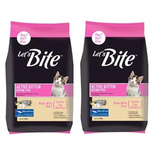Lets Bite Active Kitten Cat Food, 400 g