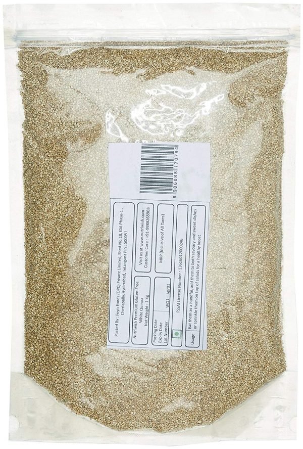 NUTRIWISH Gluten-Free White Quinoa - Premium, 1 kg