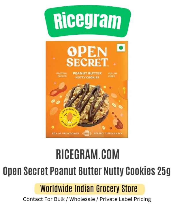Open Secret Peanut Butter Nutty Cookies - Box of 2 Cookies, 25 g