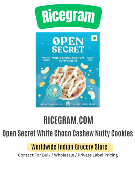 Open Secret White Choco Cashew Nutty Cookies - Box of 2 Cookies, 25 g