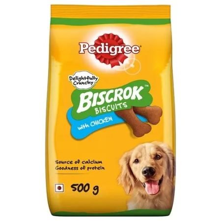 Pedigree Biscrok Biscuits Dog Treat - Above 4 Months, Chicken Flavour, 500 gm
