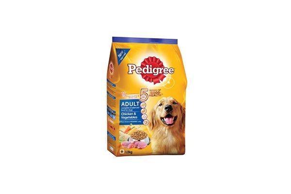 Pedigree Dry Chicken & Veggie 1.2kg+Wet Chicken & Liver Chunks 80gm 15 Packs