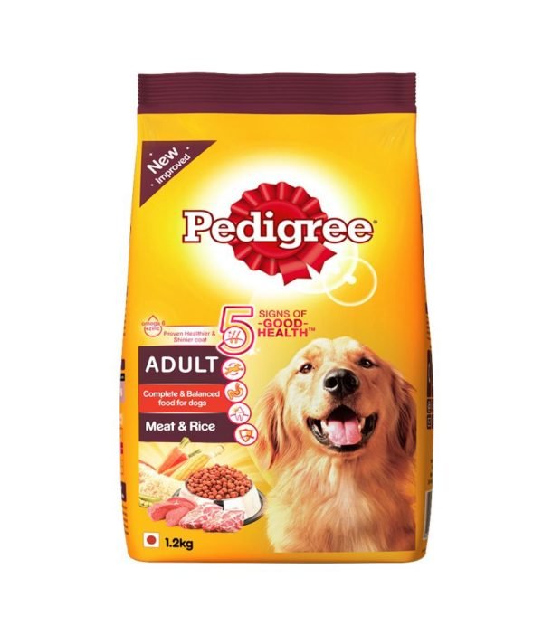Pedigree Dry Dog Food - Meat & Rice, For Adult Dogs