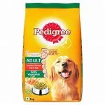 Pedigree Dry Veggie 3kg+Wet Chicken & Liver Chunks in Gravy 80g 15 Packs