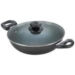 Prestige Omega Deluxe Granite Induction Base Non-Stick Kadai With Lid 36310, 240 mm
