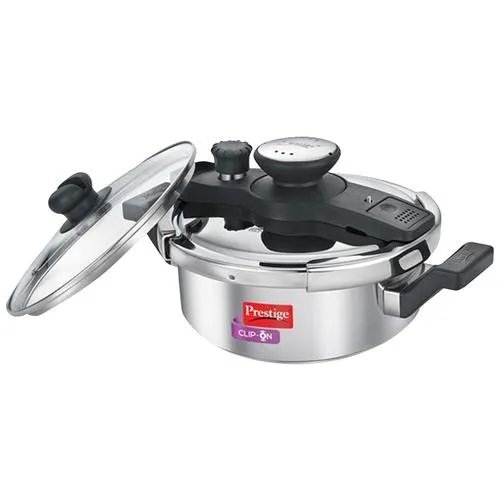 Prestige Stainless Steel Induction Base Clip On Pressure Cooker 25643, 3 L