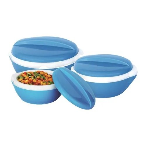 Princeware Pluto Casserole With Plastic Lid - 600 ml, 1000 ml, 1500 ml, 3 pcs