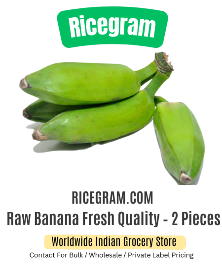 Raw Banana – Vaazhkai – Vaalkaai – Fresh Quality – 2 Pieces