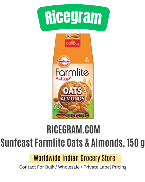 Sunfeast Farmlite Biscuit - Cookies Oats & Almonds, 150 g