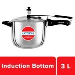United Stainless Steel Pressure Cooker - Steeltuff, Induction Base, Silver