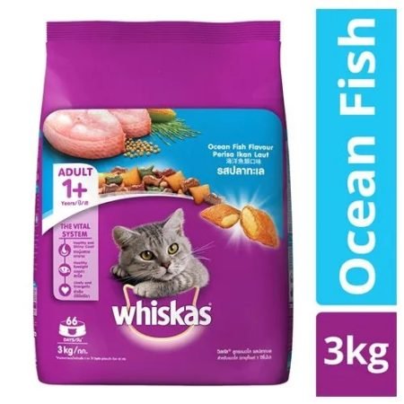 Whiskas Dry Cat Food - Ocean Fish Flavour For Adult Cats, +1 Year