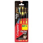 Colgate Zig Zag Black (Soft) Toothbrush (Pack of 4)