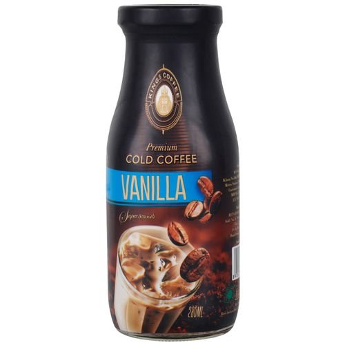 kings Coffee Premium Cold Coffee - Vanilla, Super Smooth, 280 ml
