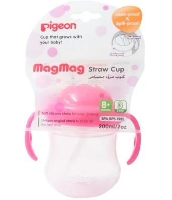 Pigeon Baby Mag Mag Spout Cup PP - Hanging Type, Pink, 200 ml