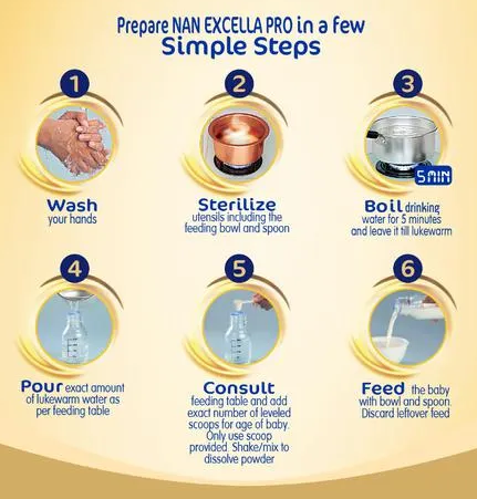 Nestle Nan Excellapro 2 Follow-Up Formula-Powder - After 6 Months, Stage 2., 400 g Bag-In-Box