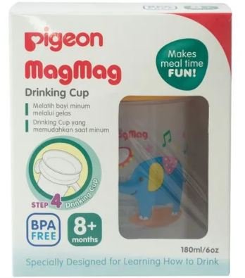 Pigeon Baby Magmag Drinking Sipper Cup Elephant - 8m+, 180 ml