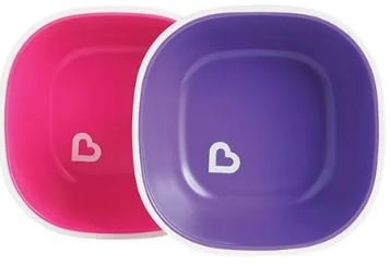Munchkin Multipurpose Bowls For Kids - Pink & Purple, 2 pcs