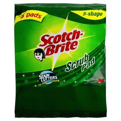Scotch-Brite S-Shape Scrub Pad (7.5 cm X 10 cm) 5 pcs