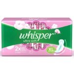 Whisper Ultra Soft Sanitary Napkin with Wings (XL)