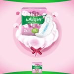 Whisper Ultra Soft Sanitary Napkin with Wings (XL)