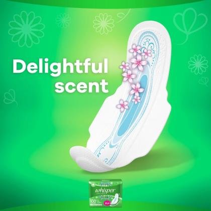 Whisper Ultra Wings Sanitary Napkin with Wings (XL+) 44 pads