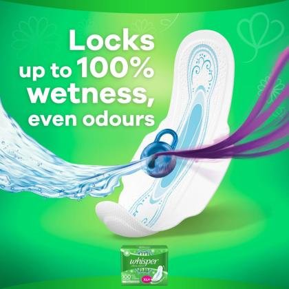 Whisper Ultra Wings Sanitary Napkin with Wings (XL+) 44 pads