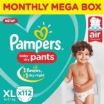 Pampers Xtra Large New Monthly Box - 112 Diaper Pants, 112 pcs
