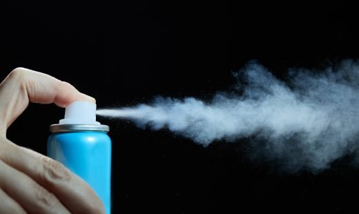 Little particle sprayed